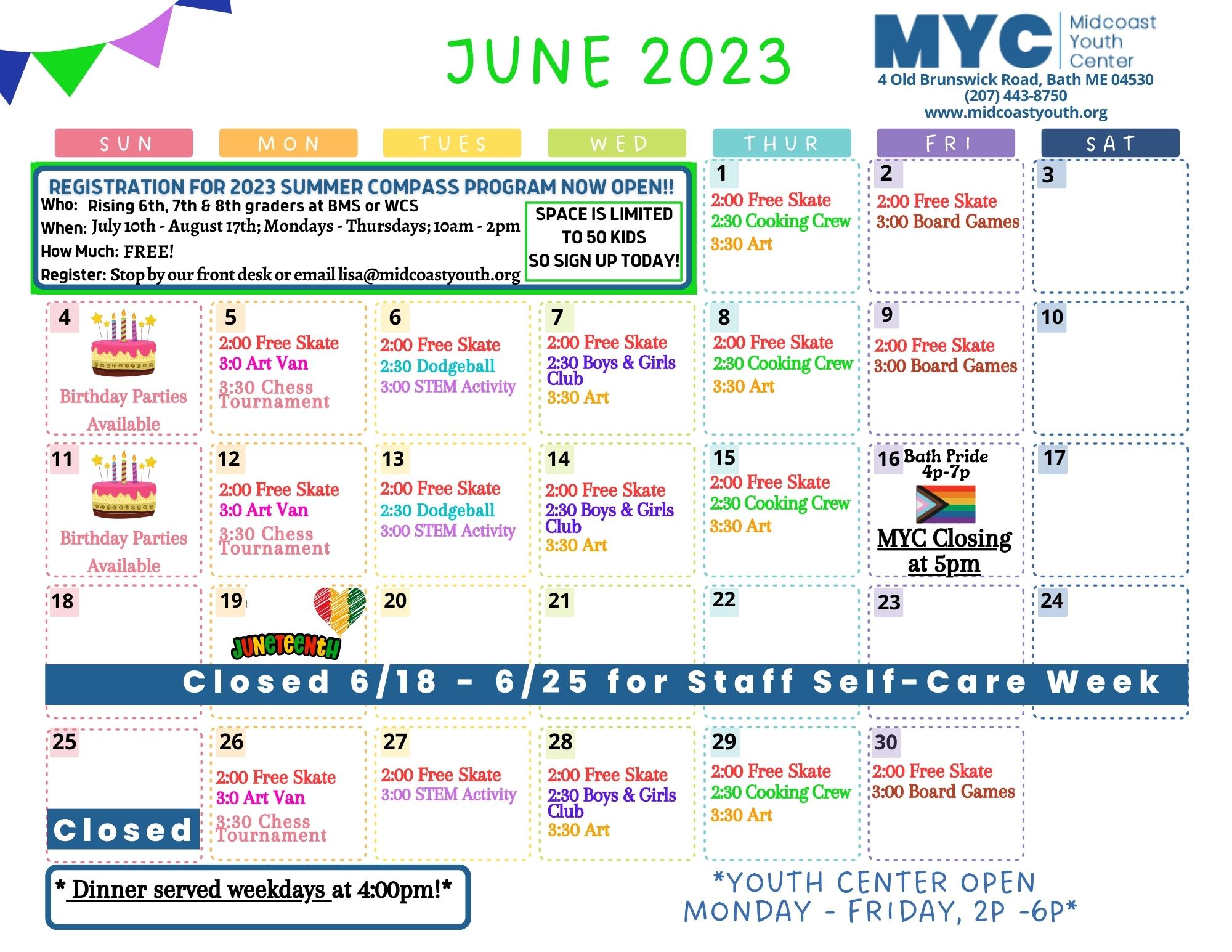 MYC June Calendar